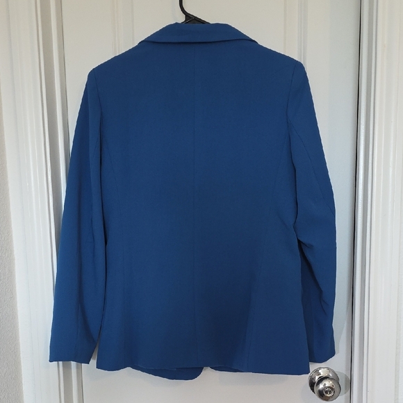 Chic Blue Single-Button Blazer - Picture 5 of 6